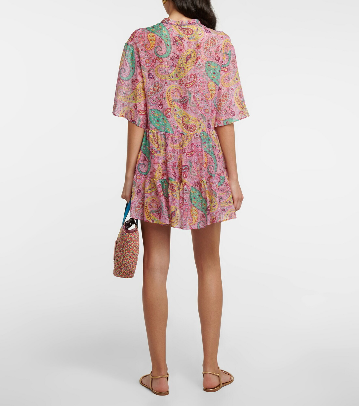 Etro - Paisley cotton and silk minidress Etro