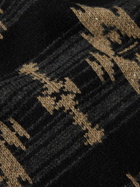 RRL - Wool and Linen-Blend Jacquard Rollneck Sweater - Black