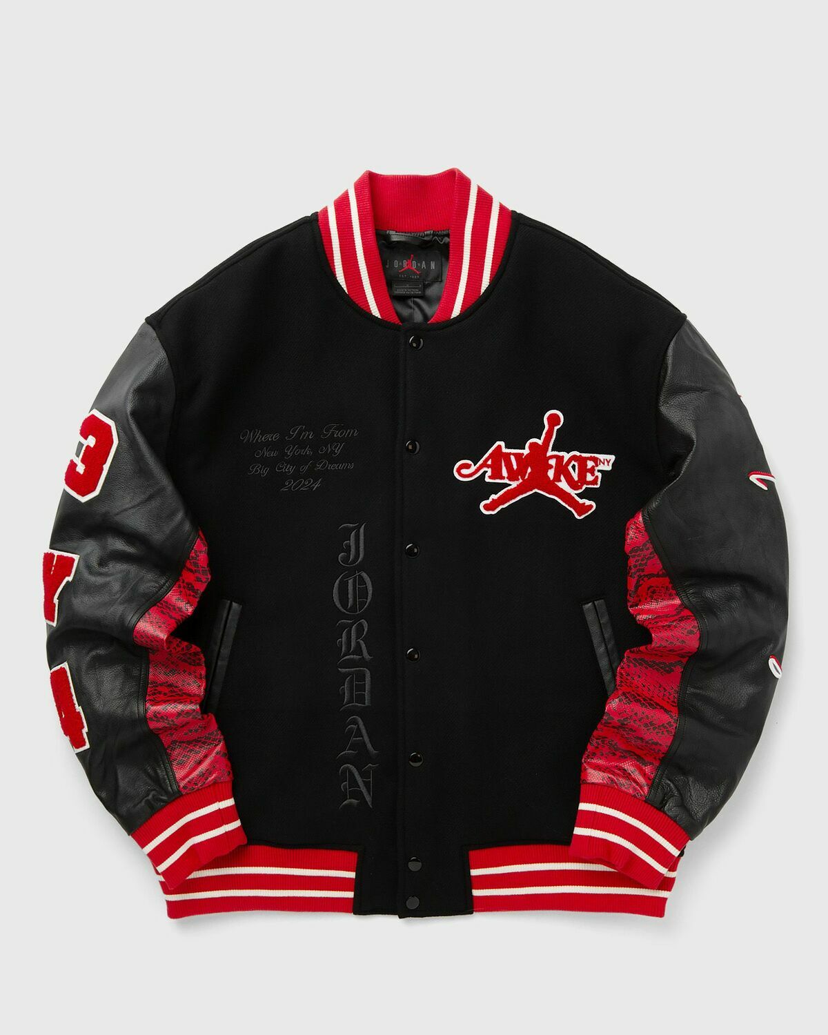 Jordan X Awake Ny Varsity Jacket Red College Jackets JordanLuca