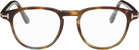 TOM FORD Brown Round Glasses