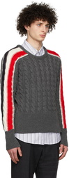 Thom Browne Grey Merino Wool Sweater