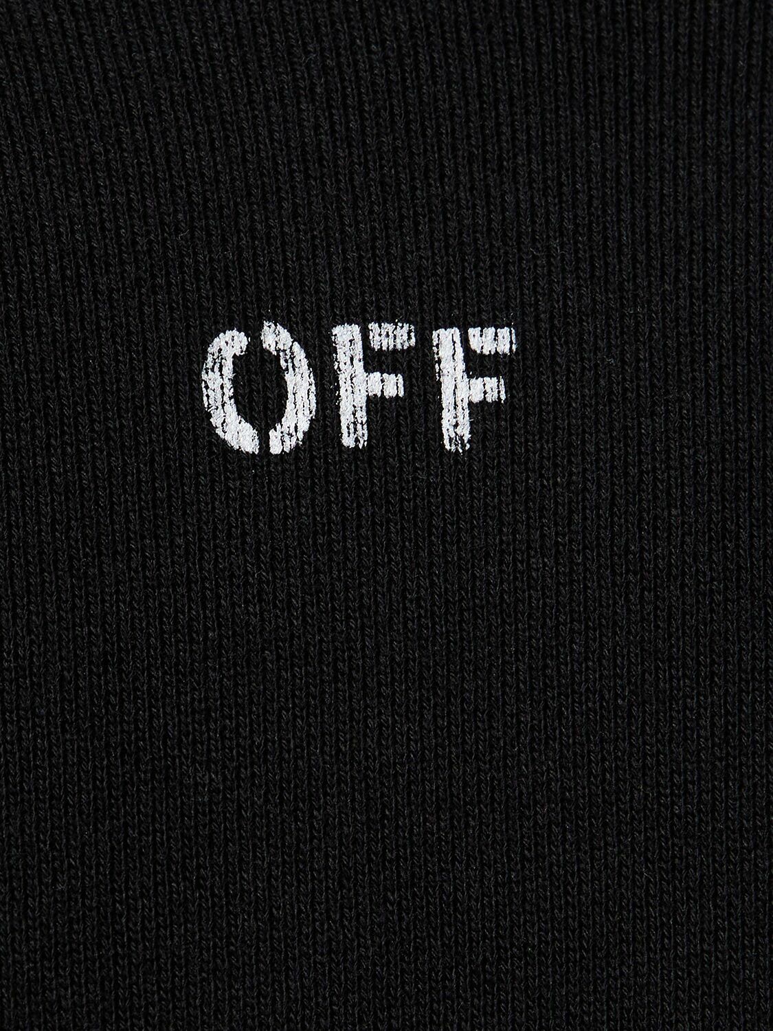 OFF-WHITE - Off Stamp Skate Cotton Hoodie Off-White