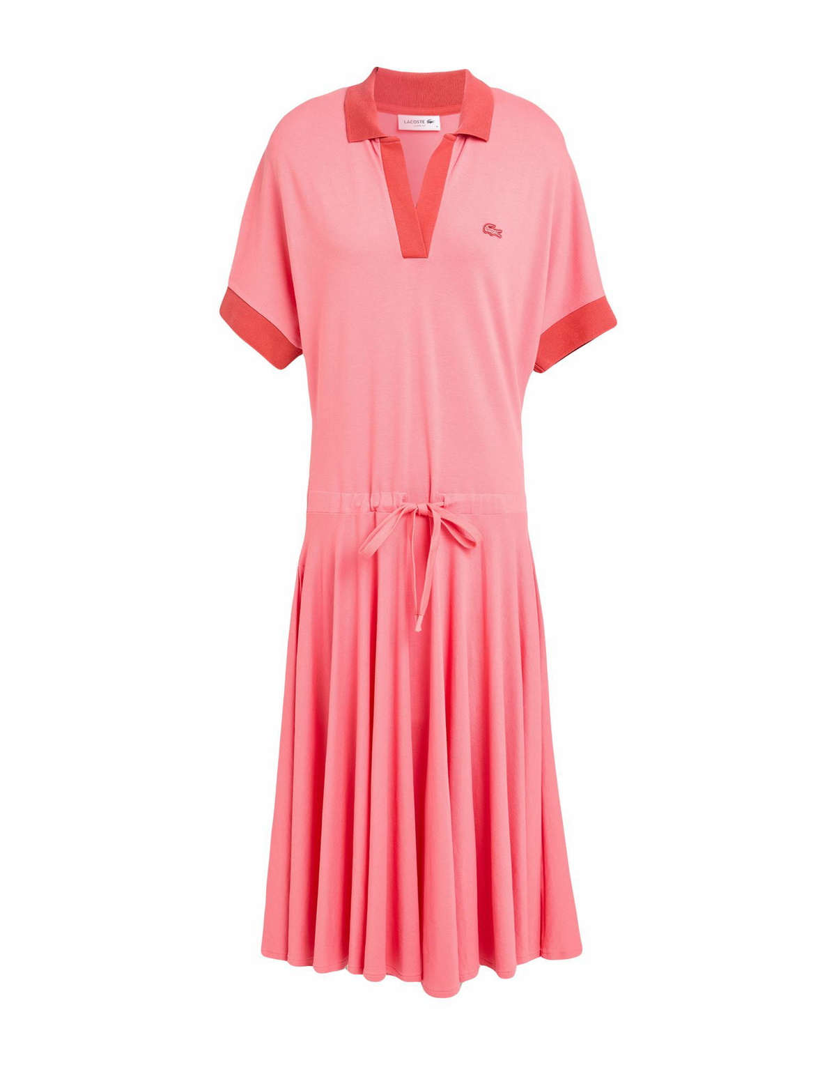 Lacoste Womens Midi dress Coral