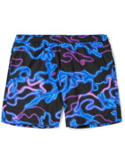 Valentino - Straight-Leg Mid-Length Printed Swim Shorts - Blue
