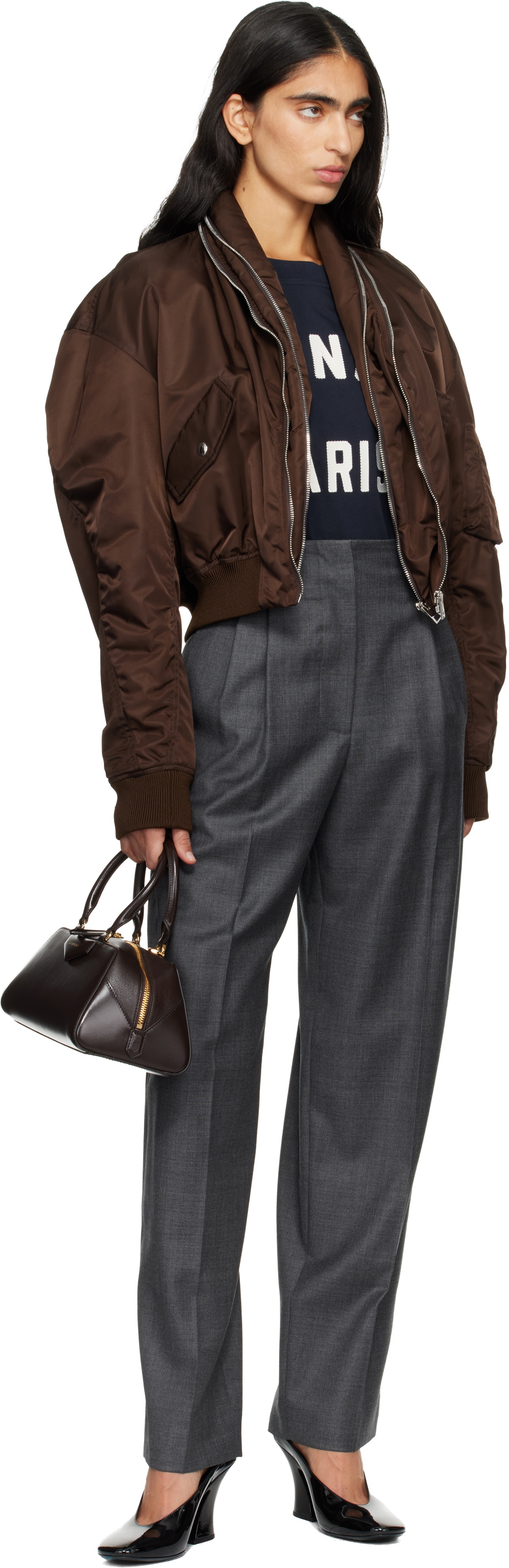 Givenchy Gray Double Pleat Trousers