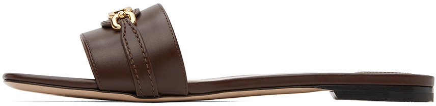 TOM FORD Brown Leather Whitney Slides