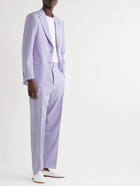 Officine Générale - Nicolas Straight-Leg Virgin Wool Suit Trousers - Purple