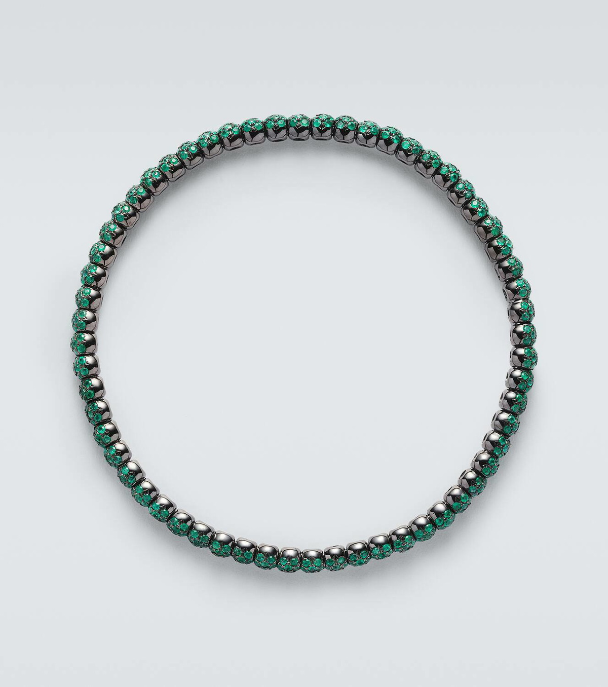 Shay Jewelry 18kt gold bracelet with emeralds