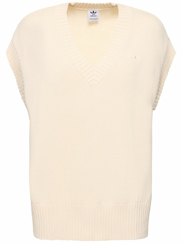 Photo: ADIDAS ORIGINALS - Logo Embroidered Cotton Knit Vest