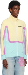Palm Angels Yellow & Blue Colorblock Track Jacket