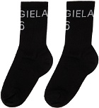 MM6 Maison Margiela Black Logo Socks