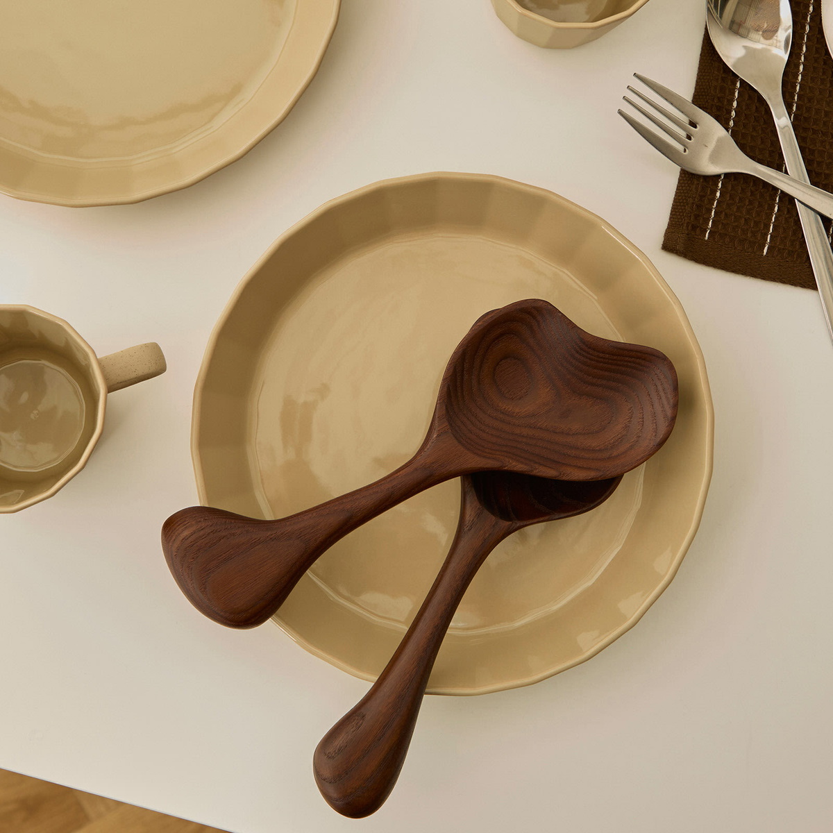 The Conran Shop Fade Deep Plate 22cm - Set of 2 in Oatmeal 