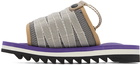 Suicoke Brown & Purple DAO-2ab Sandals