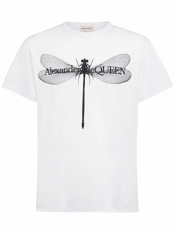 Photo: ALEXANDER MCQUEEN - Dragonfly Printed Cotton T-shirt