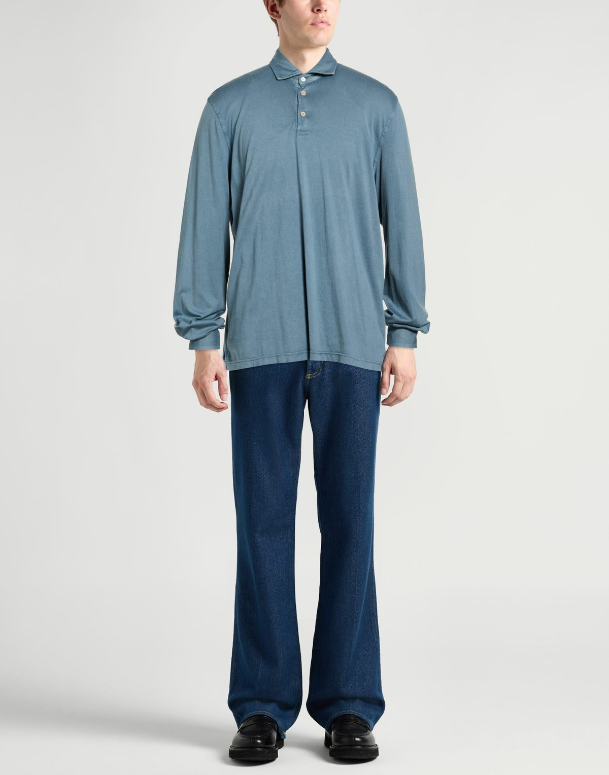 Fedeli Mens Polo shirt Slate in Blue