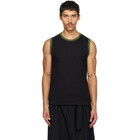 Dries Van Noten Black Cotton Tank Top