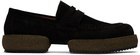 Dries Van Noten Black Platform Loafers