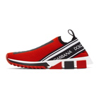 Dolce and Gabbana Red Sorrento Slip-On Sneakers