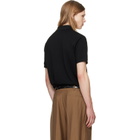 Paul Smith Black Cotton 'Artist Stripe' Placket Polo Shirt