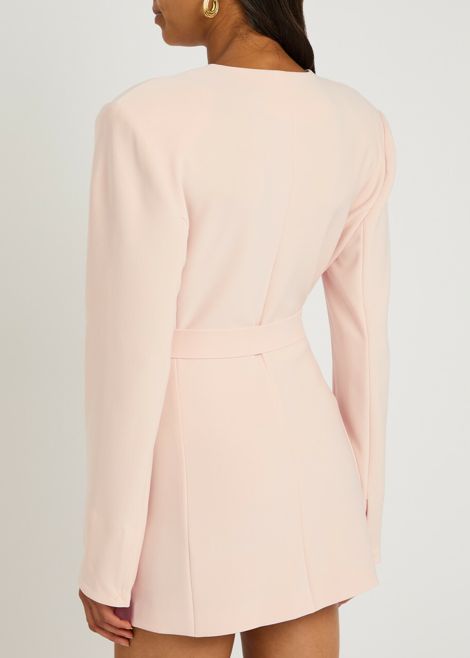 Norma Kamali Shoulder Pad Stretch-jersey Jacket Light Pink