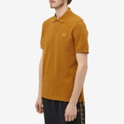 Fred Perry Authentic Men's One Button Polo Shirt in Dark Caramel