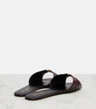 Saint Laurent Babylone leather slides