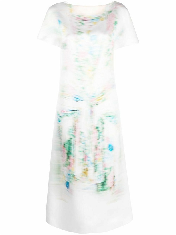 Photo: LOEWE - Blurred Print Midi Dress