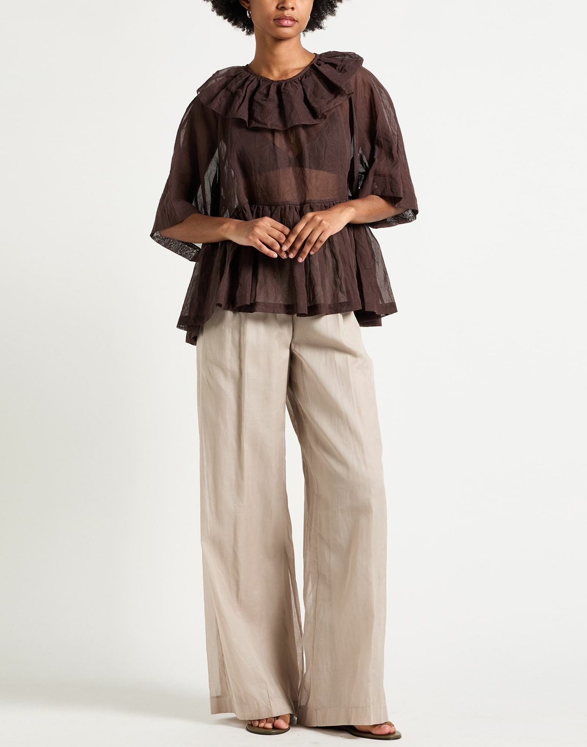 Cawley Womens Top Chocolate in Brown