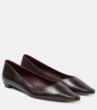 The Row Leather ballet flats