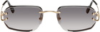 Cartier Gold Classic 'C de Cartier' Motif Sunglasses