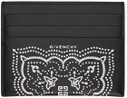 Givenchy Black Leather Bandana Card Holder