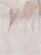 Loro Piana - Button-Down Collar Striped Cotton Oxford Shirt - Pink