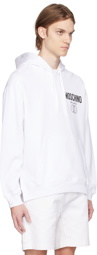 Moschino White Printed Hoodie