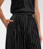 Alex Perry Embellished velvet straight pants