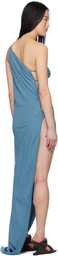 Rick Owens DRKSHDW Blue Hollywood Taco Maxi Dress