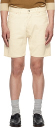 Drake's Off-White 5-Pocket Selvedge Denim Shorts