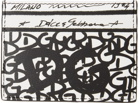 Dolce & Gabbana Black & White Graffiti Card Holder