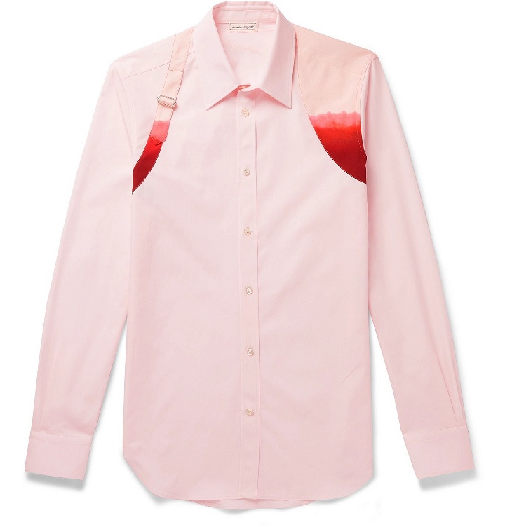 Photo: ALEXANDER MCQUEEN - Harness-Detailed Organic Cotton-Poplin Shirt - Pink