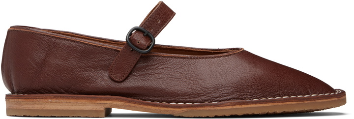 Photo: HEREU Brown Brava Supple Shiny Mary Janes
