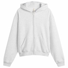 SKIMS Women's Cotton Fleece Classic Zip Up Hoodie in Light Heather Grey