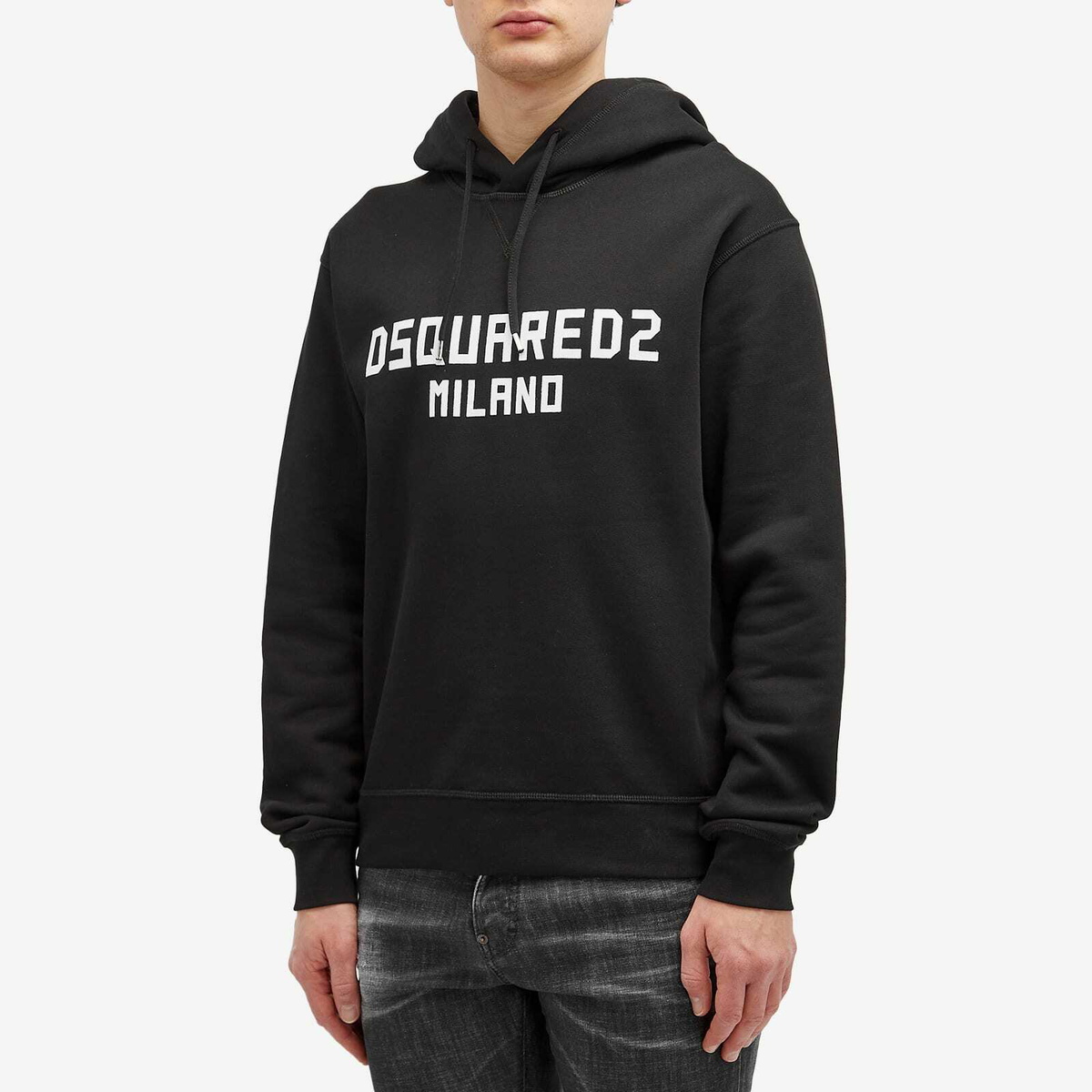 Dsquared2 Men's Cool Fit Hoodie in Black/White Print