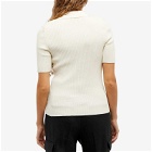 A.P.C. Women's Danae Knit Polo Shirt Top in White