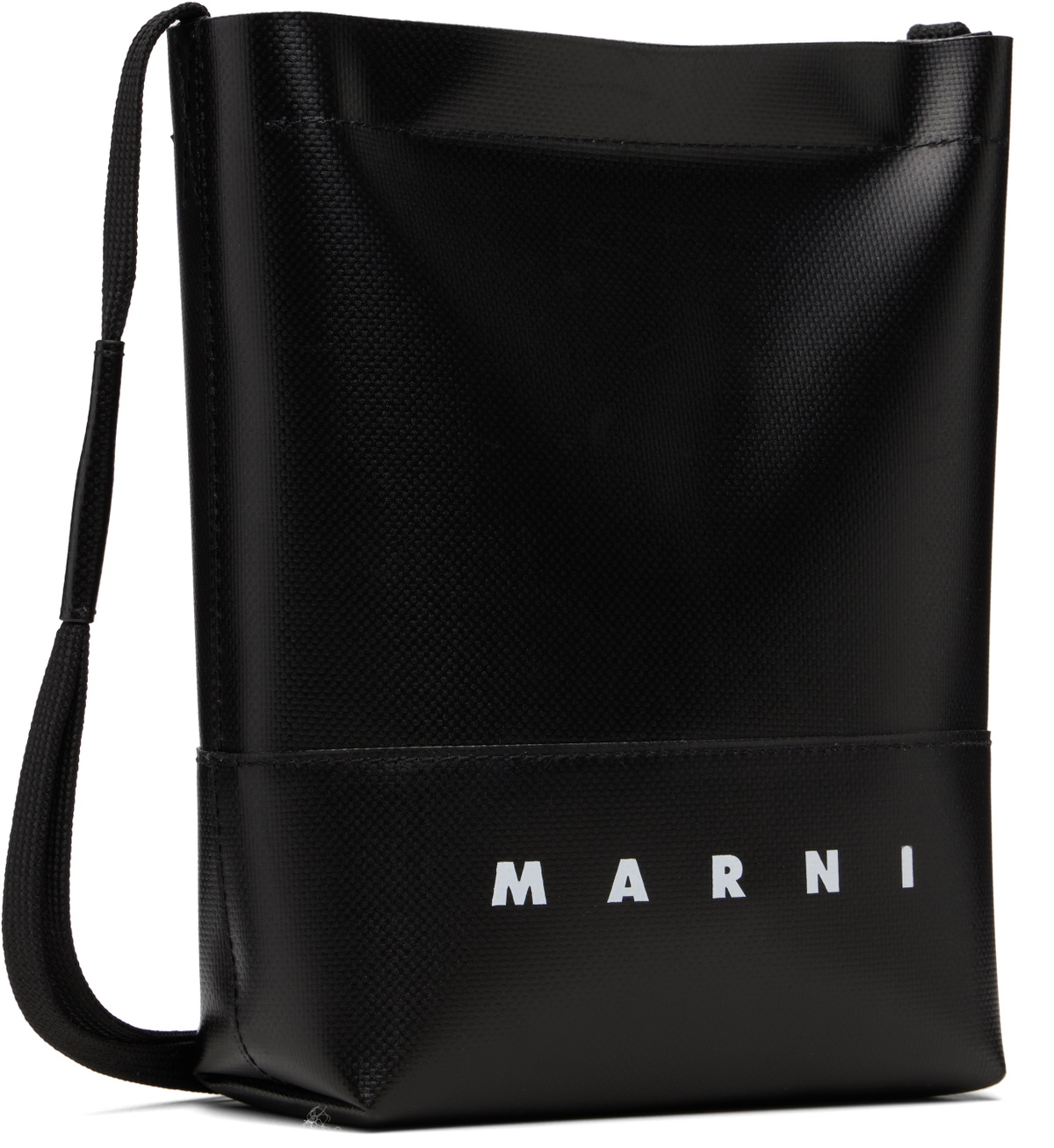 Marni Black Shoelace Strap Crossbody Bag