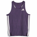 Adidas Running Men's adidas Adizero Running Tank Top in Aurora Plum/Noble Ink