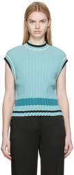 Victoria Beckham Blue Rib Sweater