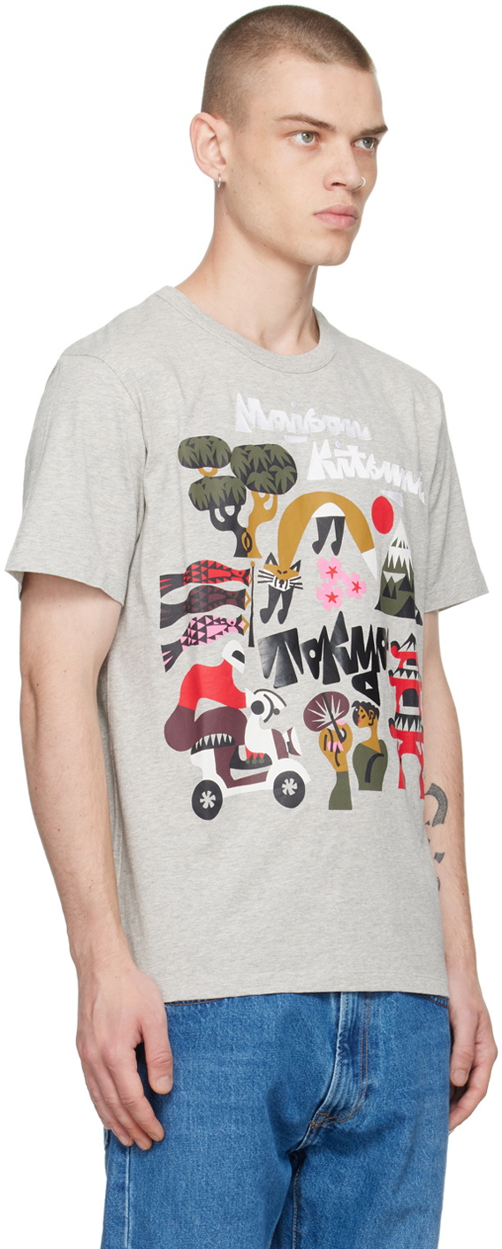 Maison Kitsuné Gray Bill Rebholz Edition 'Tokyo' T-Shirt Maison