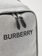 BURBERRY - Logo-Print Leather-Trimmed Canvas Backpack