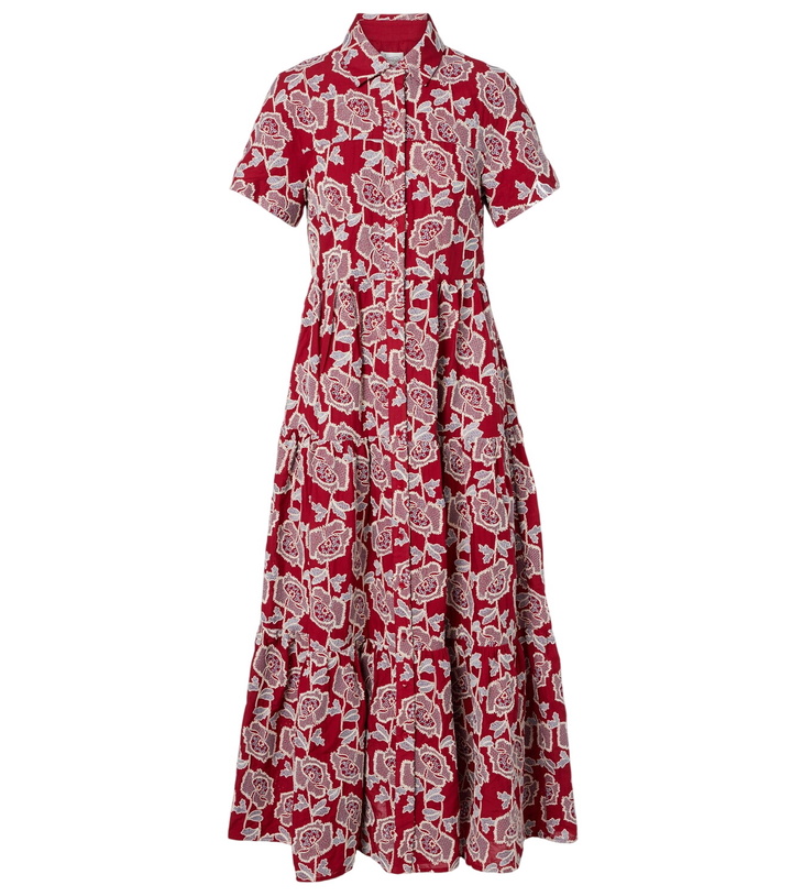 Photo: Erdem Embroidered cotton-blend shirt dress