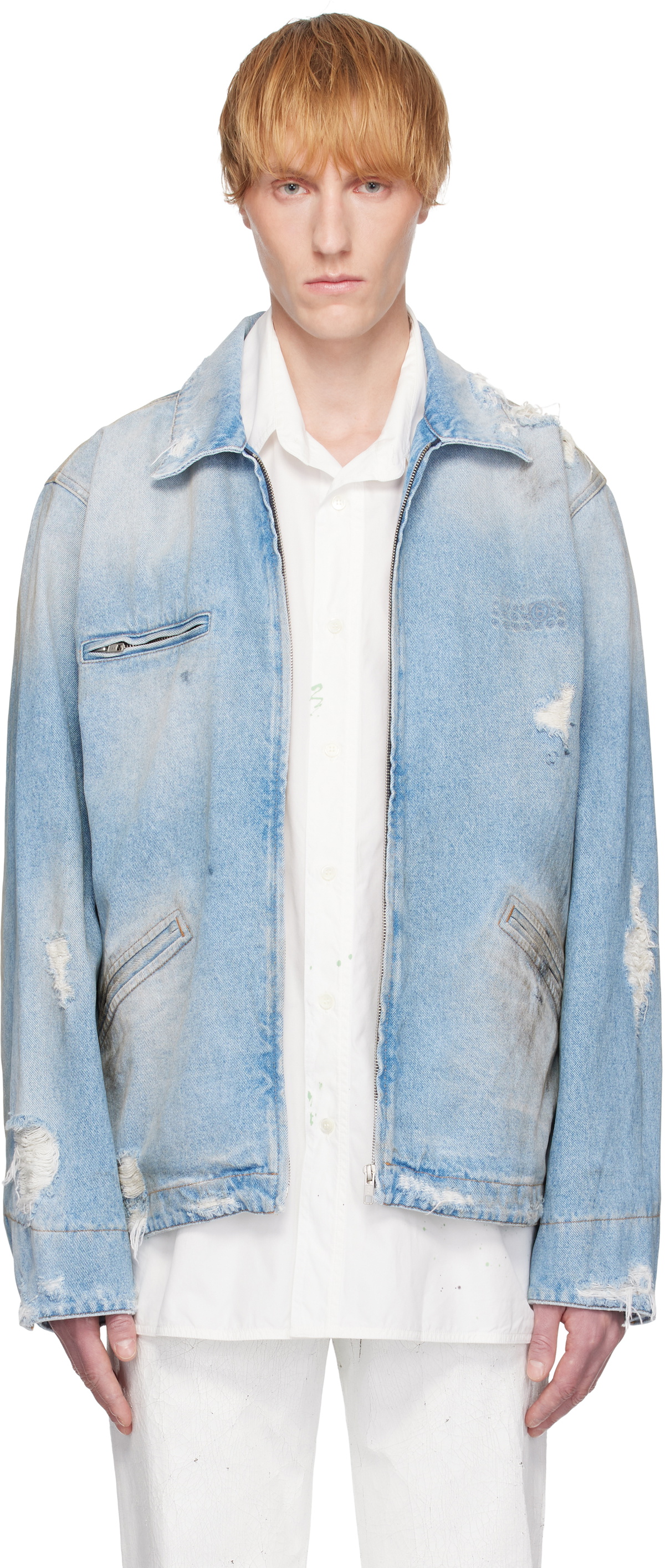 MM6 白シャツ detachable sleeve denim hooded jacket 関送無料 MM6 Maison Margiela Black Hooded Denim Jacket MM6 Maison