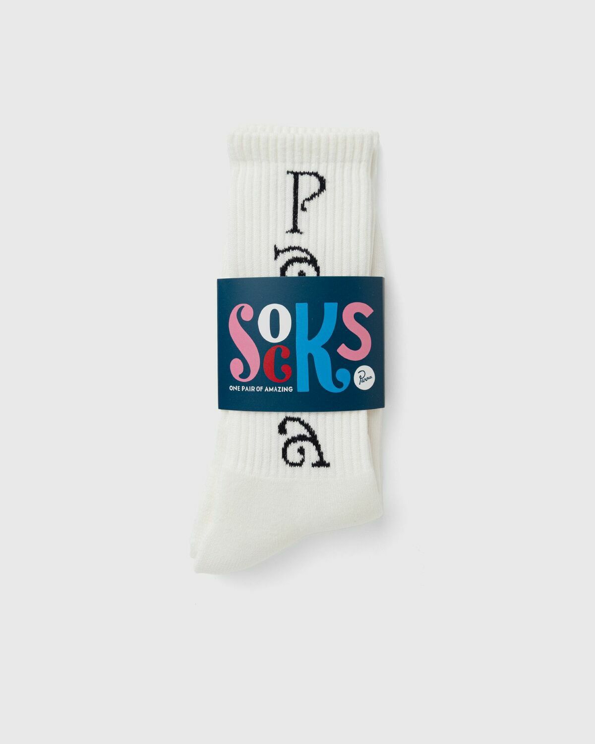By Parra WEIRD TRAD LOGO CREW SOCKS White Men